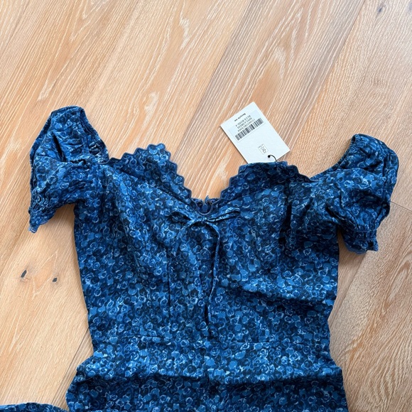 Reformation Shyla Blue Rose Midi Dress - Picture 4 of 10